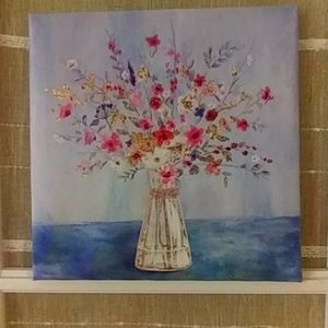 8x8" floral wall hanging print